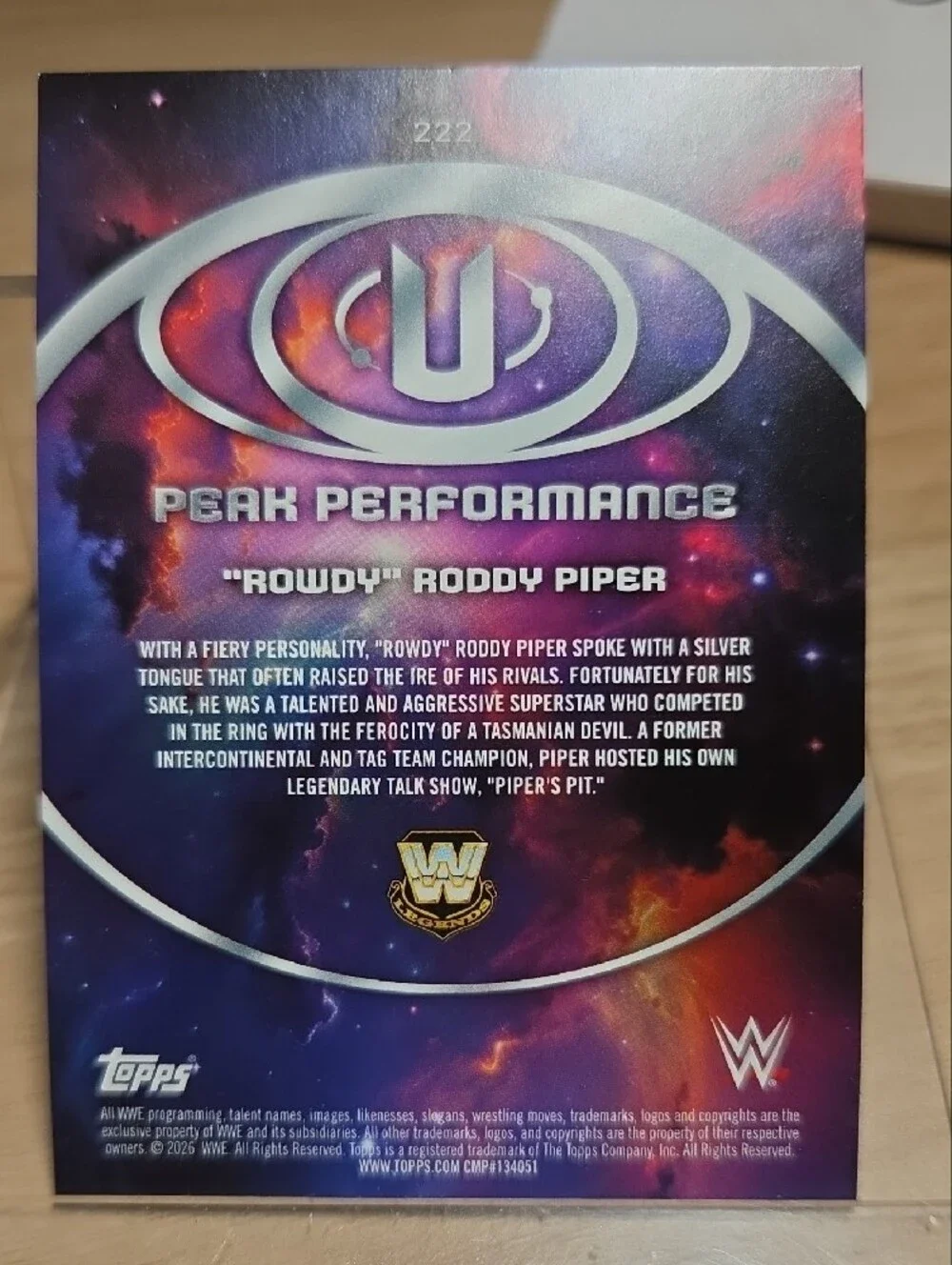 2026 Topps Universe WWE 'Hot Rod' Trading Card - White, Red, Black